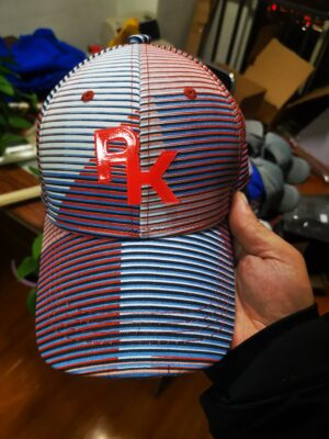 100% cotton striped cap